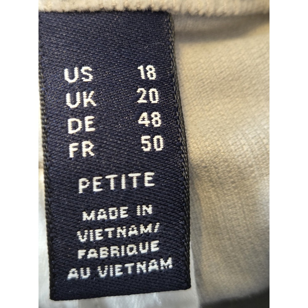 Lands End Womens 18P Corduroy Pants Bootcut Leg Mid Rise Gray Stretch NEW - Picture 4 of 13